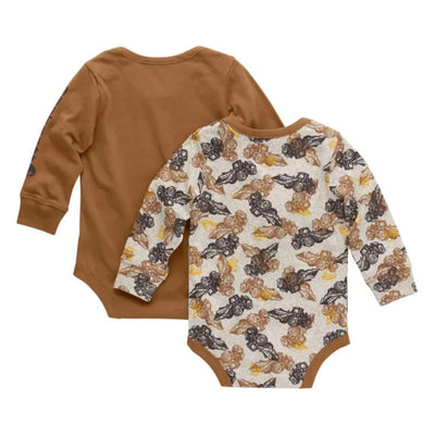 Carhartt Boys Long Sleeve 2 pc Bodysuit 