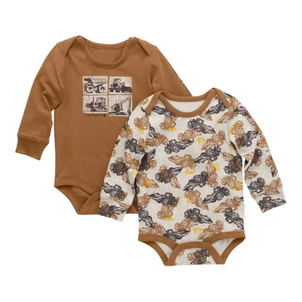 Carhartt Boys Long Sleeve 2 pc Bodysuit 