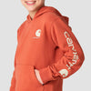 Carhartt Boys Long Sleeve Graphic Logo Sweatshirt Homestead Red - CA6908-RG0