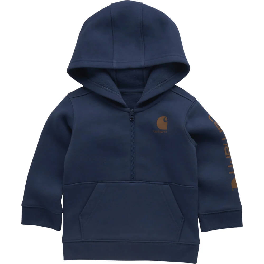 Carhartt Boys Long-Sleeve Half-Zip Sweatshirt Dark Denim - CA6734-N160