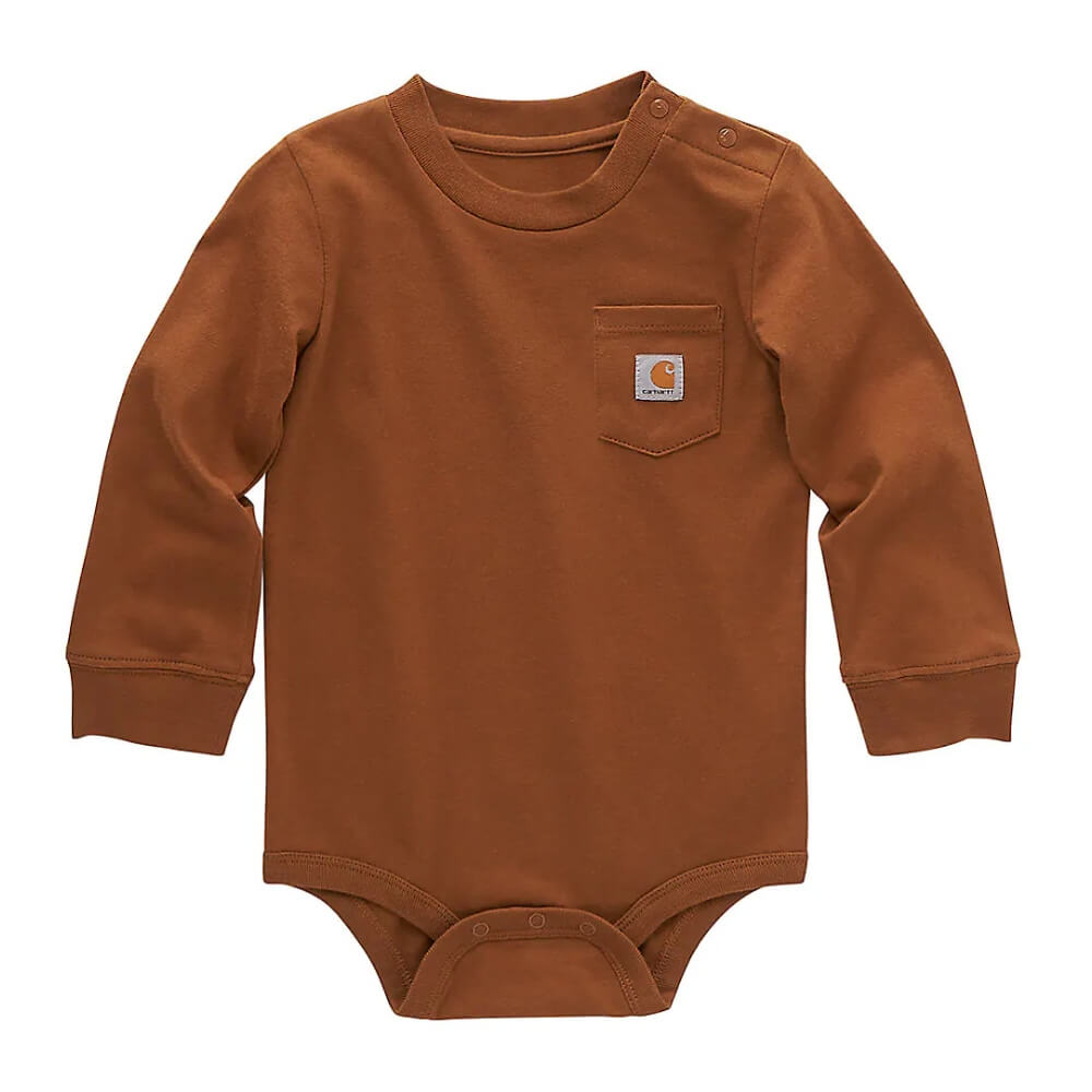 Carhartt Infant Boys Long Sleeve Pocket Onesie - CA5002-D15