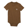 Carhartt Boys Pocket Brown Bodysuit
