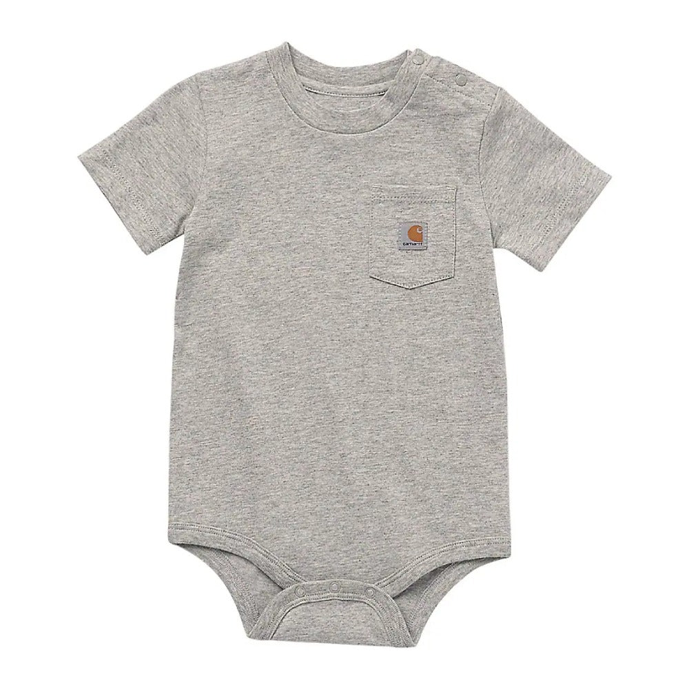 Carhartt Boys Pocket Grey Bodysuit