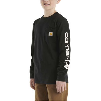Carhartt Boys Pocket Long Sleeve T-Shirt (Sizes 4 - 7) - CA6458-K01