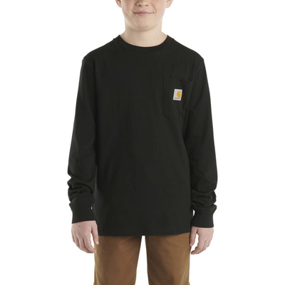 Carhartt Boys Pocket Long Sleeve T-Shirt (Sizes 4 - 7) - CA6458-K01