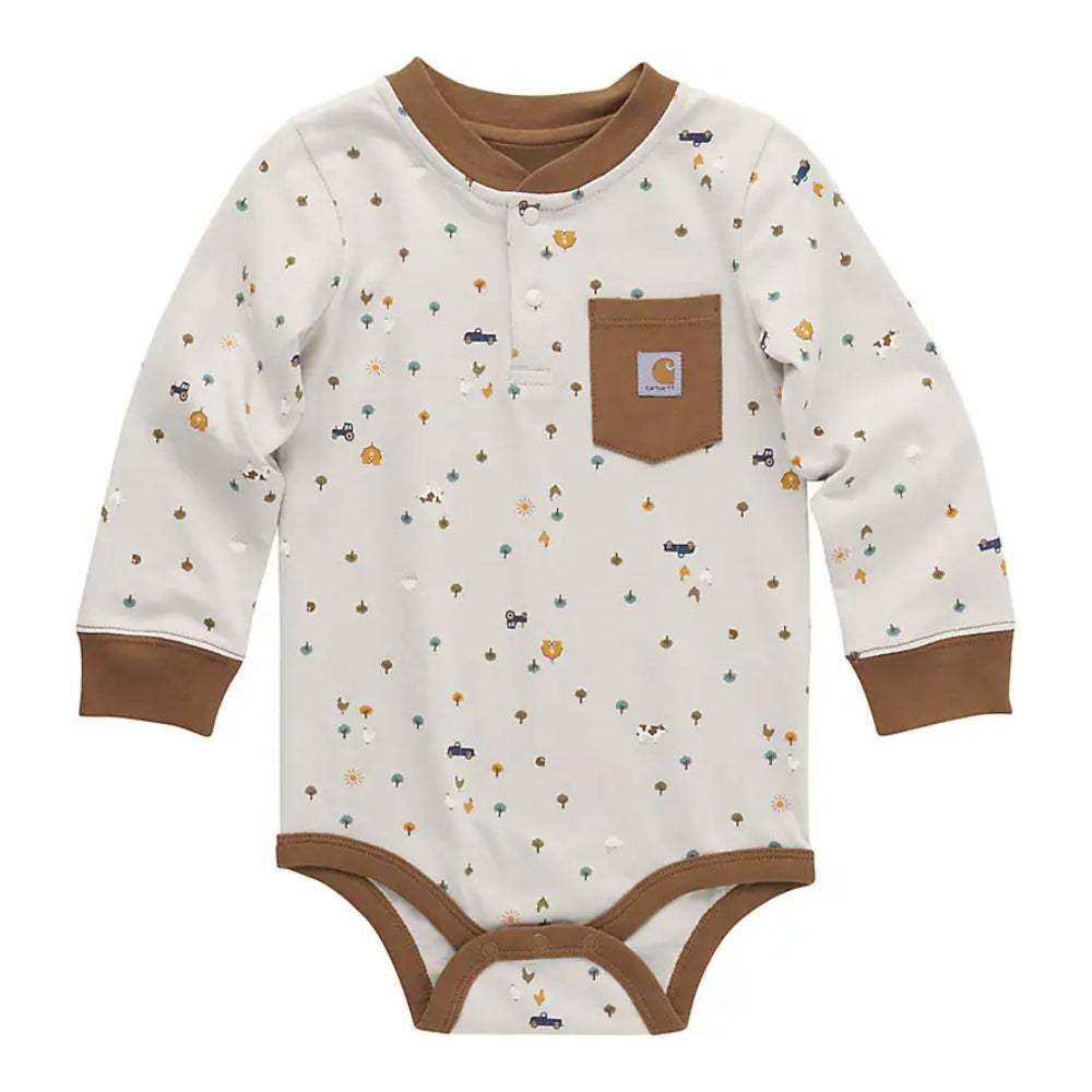 Carhartt Boys Printed Henley Bodysuit