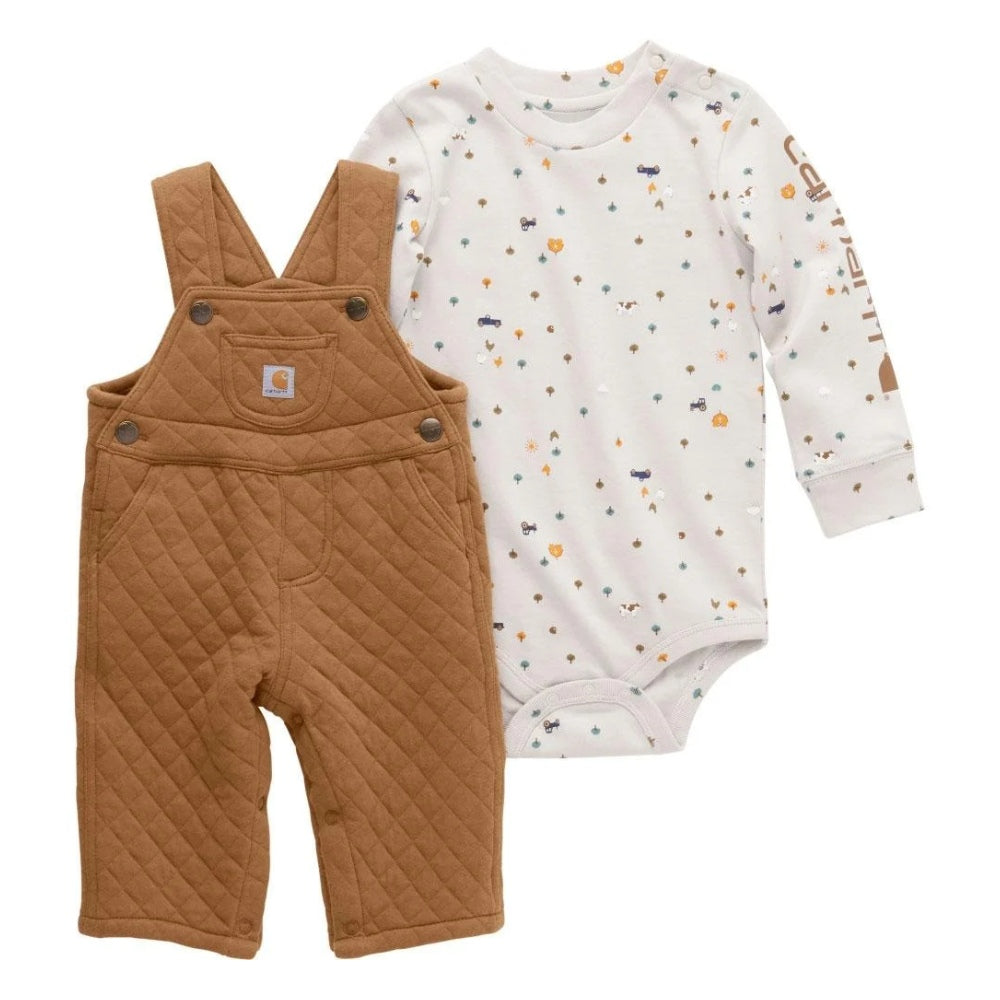 Carhartt Boys Quilted Fleece Overall Set