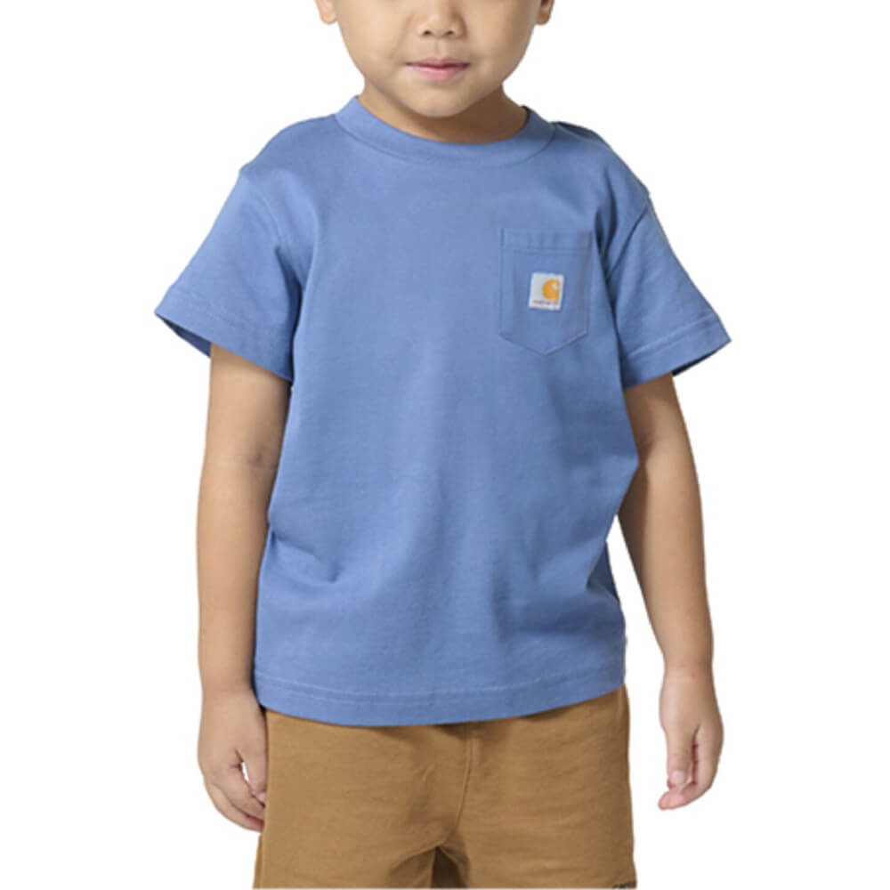 Carhartt Boys Short Sleeve Pocket T-Shirt Blue (Sizes: 4 - 7) - CA6788-HS2