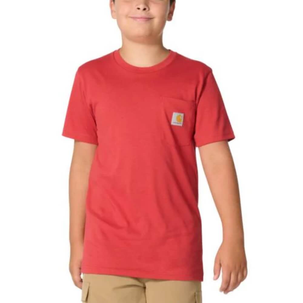 Carhartt Boys Short Sleeve Pocket T-Shirt Cardinal (Sizes: 2T - 4T) - CA6788-RE1