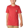 Carhartt Boys Short Sleeve Pocket T-Shirt Cardinal (Sizes: S - XL) - CA6788-RE1