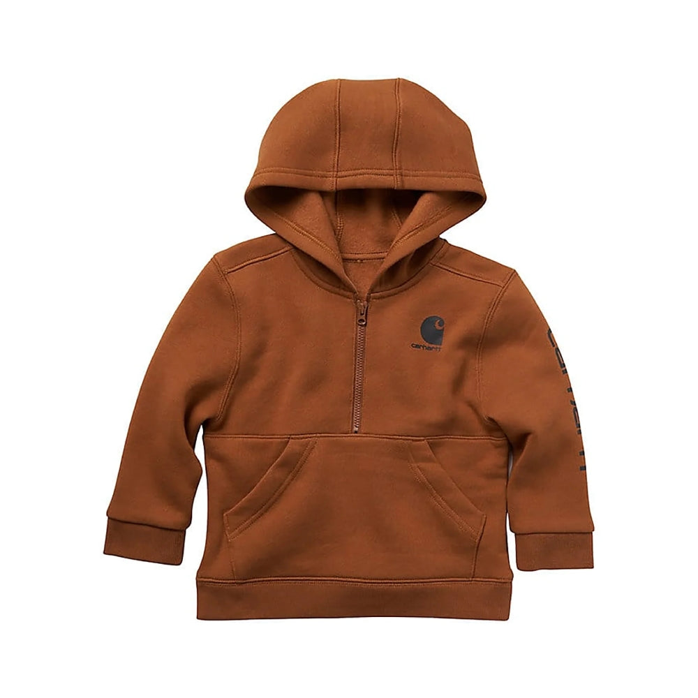 Carhartt Boys Toddler Long Sleeve Half Zip Hoodie