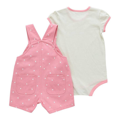 Carhartt Girls 2-Piece Bodysuit & Canvas Shortall Set