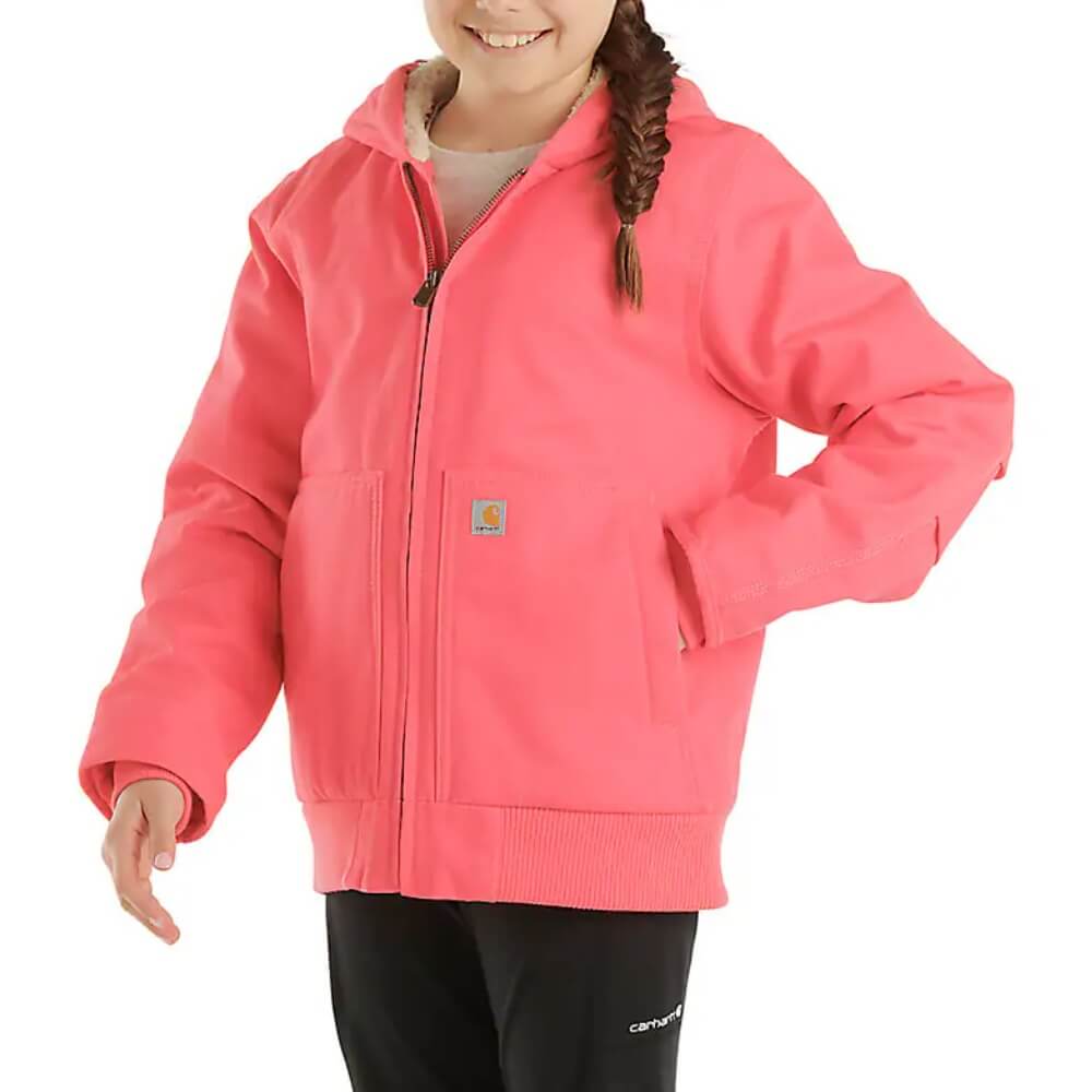 Carhartt Girls Active Flannel Pink Jacket