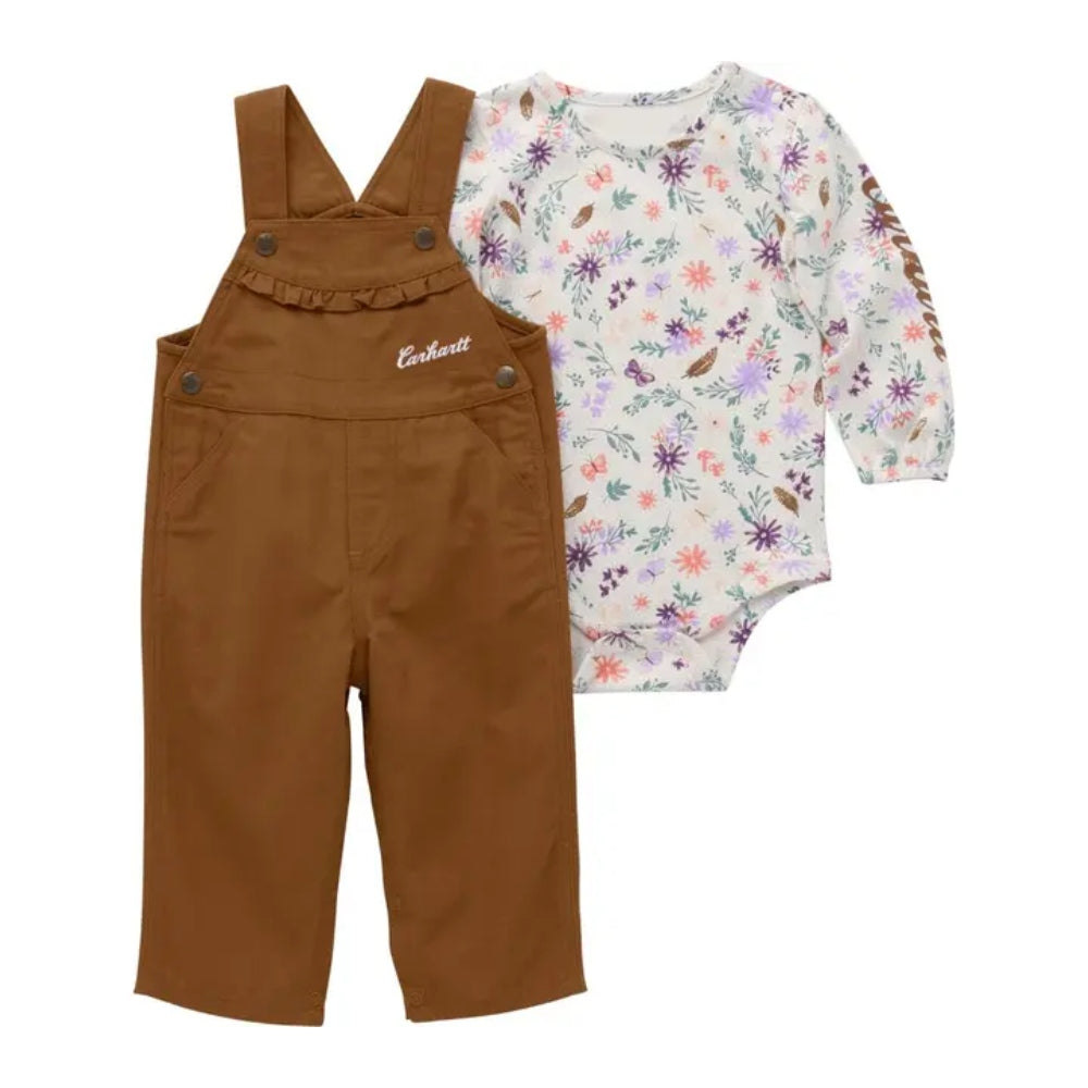 Carhartt Girls Brown Overall Set