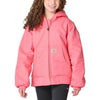 Carhartt Girls Canvas Insulated Hooded Active Jacket Limonade Pink - CP9589-P391