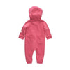 Carhartt Infant Girls Fleece Zip Front Fleece Hooded Coverall Pink Lemonade - CM9774-P391