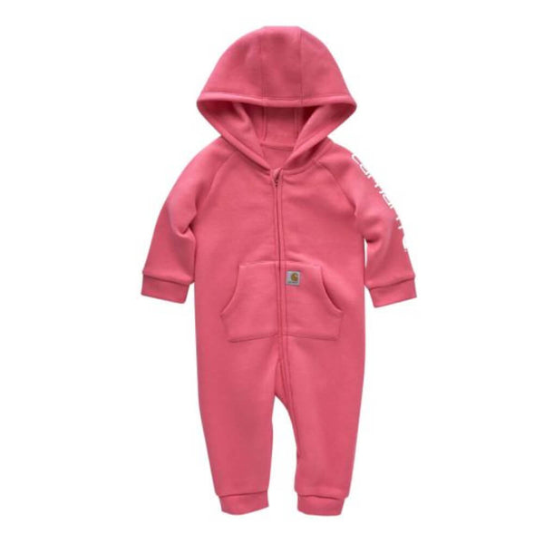 Carhartt Girls Fleece Zip Front Hooded Coverall | Pink