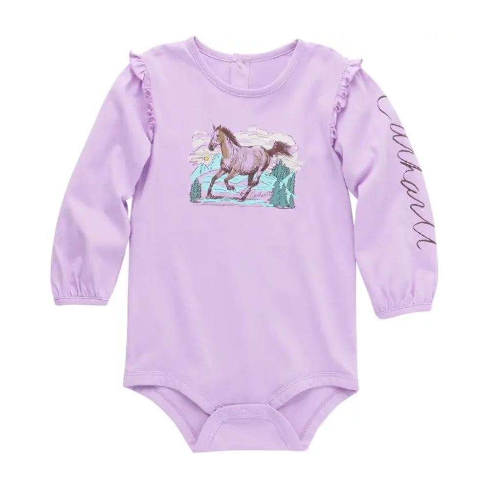 Carhartt Girls Long Sleeve "Horse" Bodysuit 