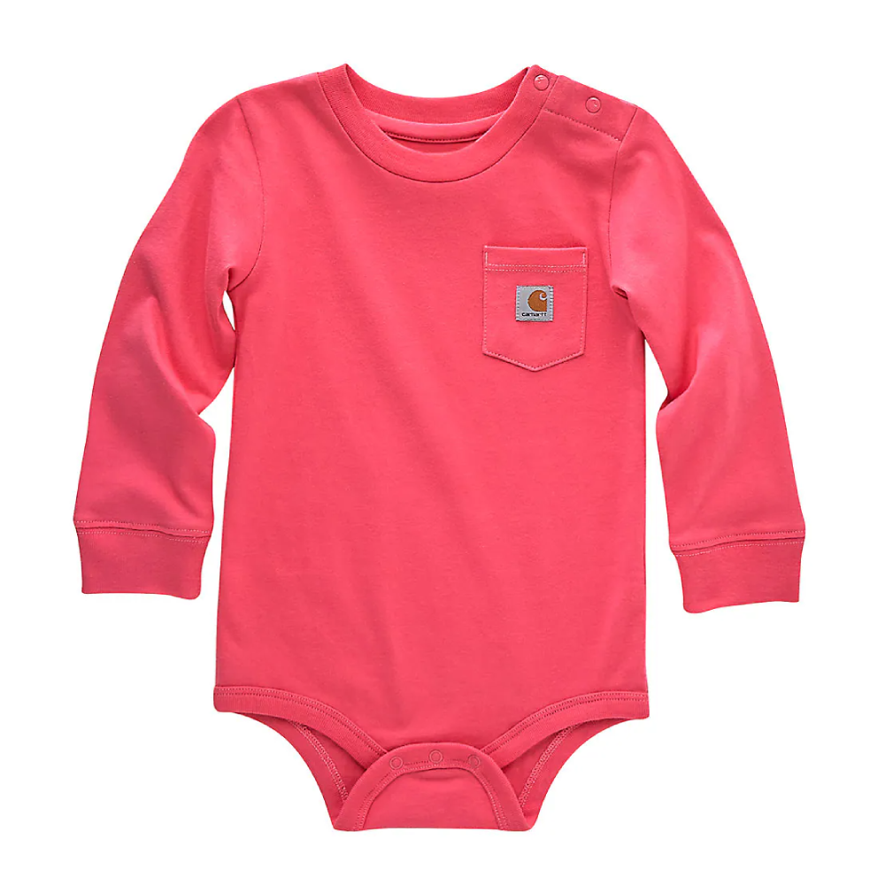 Carhartt Girls Long Sleeve Pocket Onesie 