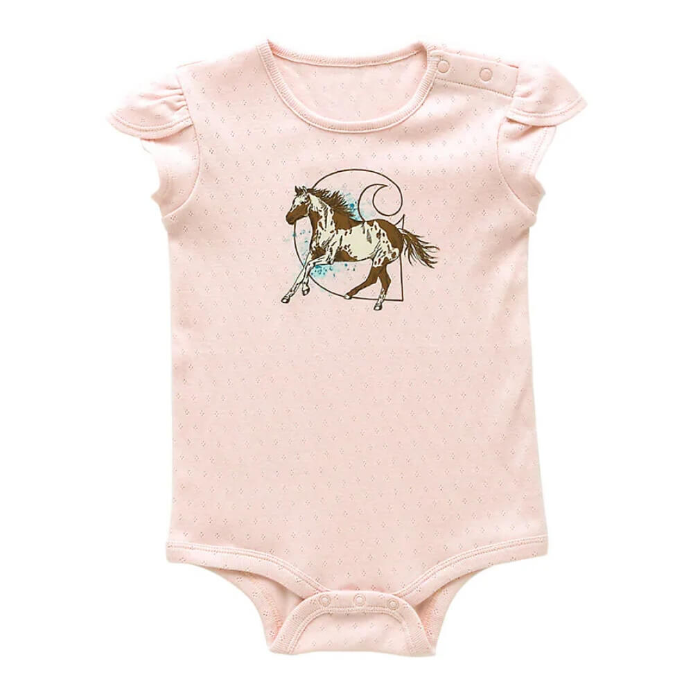 Carhartt Girls Short Sleeve Horse Bodysuit