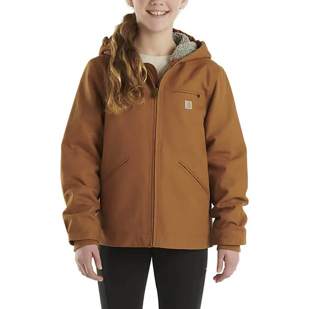 Carhartt Girls Sierra Sherpa-Lined Jacket Carhartt Brown - CP9547-D15