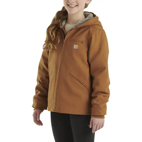 Carhartt Girls Sierra Sherpa-Lined Jacket Carhartt Brown