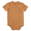 Carhartt Infant Boys Short Sleeve Pocket Onesie Papaya - CA5020-E166