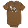 Carhartt Infant Boys Short Sleeve Tractor Onesie Brown - CA6831-D15