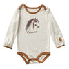Carhartt Infant Girls Long Sleeve Horse Onesie Chalk - CA7231-CA35