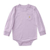 Carhartt Infant Girls Long Sleeve Pocket Onesie Thistle - CA5026-L196