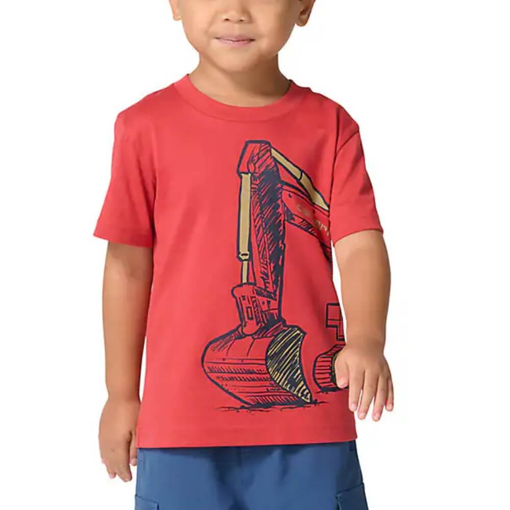 Carhartt Infant/Toddler Boys Construction Wrap T-Shirt Cardinal (Sizes: 3M - 4T) - CA6840-RE1