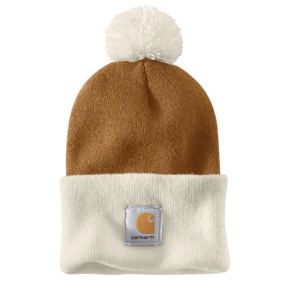 Carhartt Knit Pom Cuffed Beanie Carhartt Brown - 103343-BRN