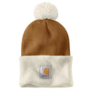 Carhartt Knit Pom Cuffed Beanie Carhartt Brown - 103343-BRN