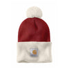 Carhartt Knit Pom Cuffed Beanie Crab Apple - 103343-R99