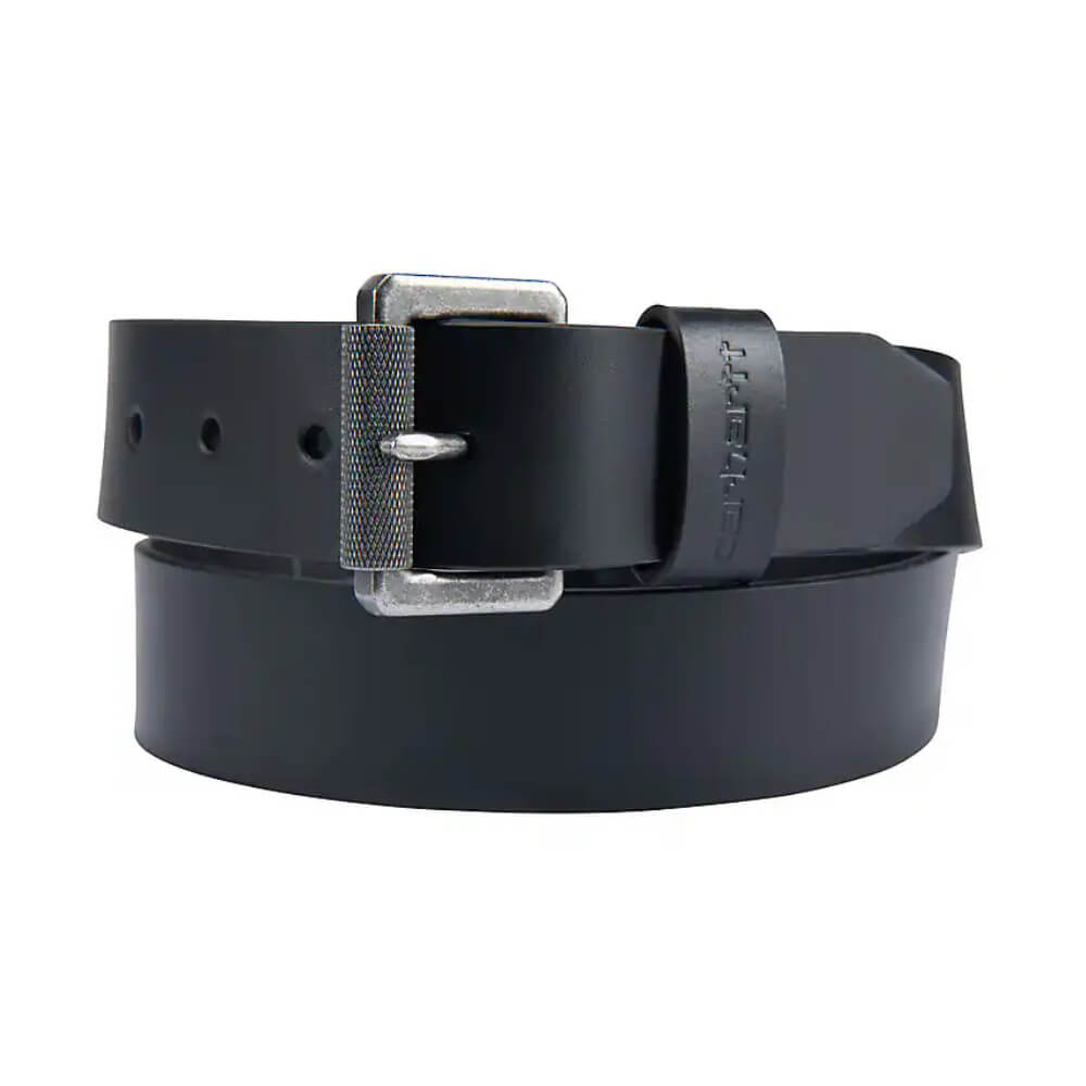 Carhartt Mens Bridle Leather Roller Buckle Belt Black - A0005562-001