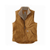 Carhartt Mens Brown Washed Duck Sherpa Lined Mock Work Vest - 104277-BRN