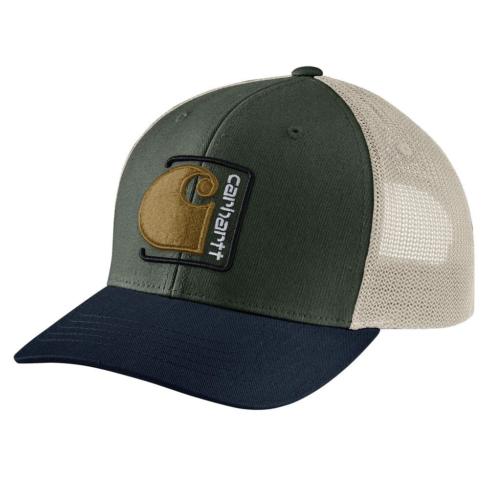 Carhartt Mens Canvas C Patch Cap Forest Green - 106742-G15