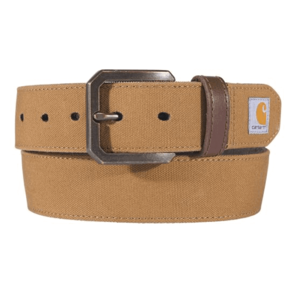 Carhartt Mens Canvas Duck Belt Dark Brown