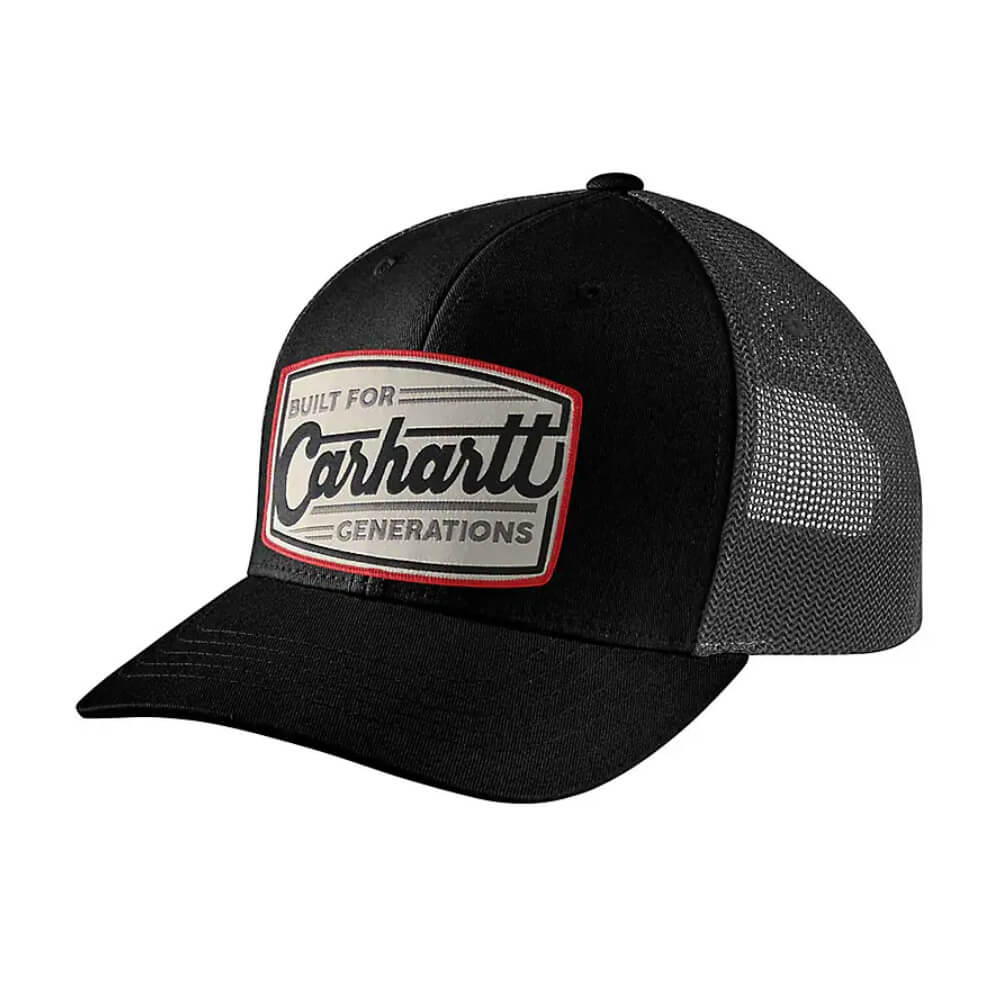 Carhartt Mens Canvas Mesh-Back Cap Black