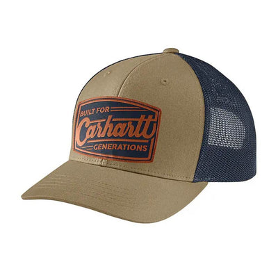 Carhartt Mens Canvas Mesh-Back Cap Khaki - 106928-DKH