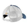 Carhartt Mens Canvas Mesh-Back Logo Cap Deep Ocean