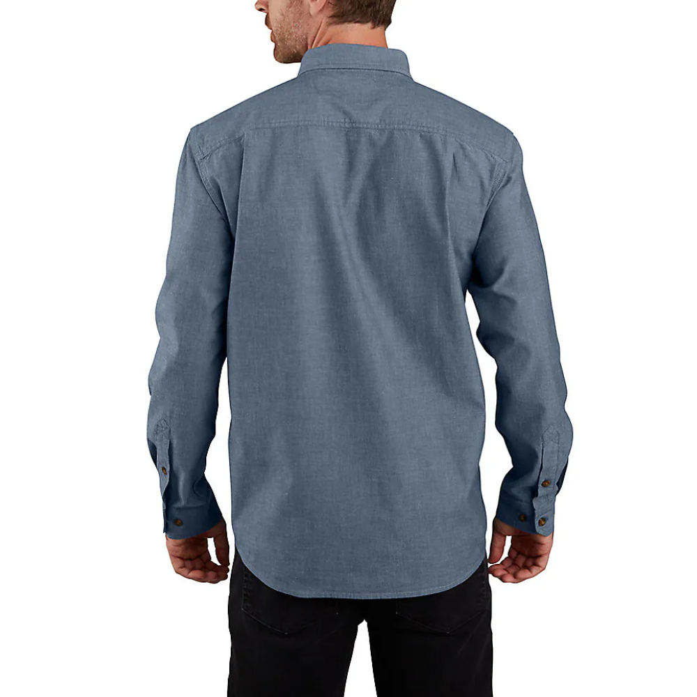 Carhartt Mens Chambray Long Sleeve Shirt Blue Shop Now