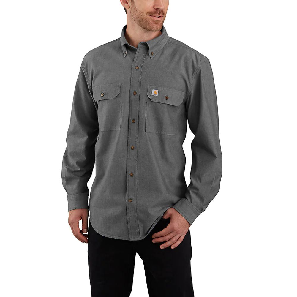 Carhartt Mens Chambray Long Sleeve Shirt - 104368-BKC