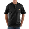 Carhartt Mens Dearborn Loose Henley Work T-Shirt Black - K84-BLK