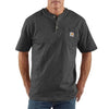 Carhartt Mens Dearborn Loose Henley Work T-Shirt Carbon Heather - K84-026