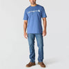 Carhartt Mens Dearborn Loose Logo T-Shirt Dark Tranquil Blue Heather - K195-HT0
