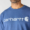 Carhartt Mens Dearborn Loose Logo T-Shirt Dark Tranquil Blue Heather - K195-HT0