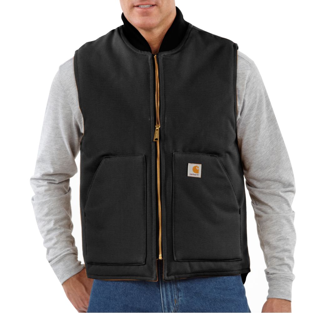 Carhartt Mens Duck Work Vest - 106676-BLK