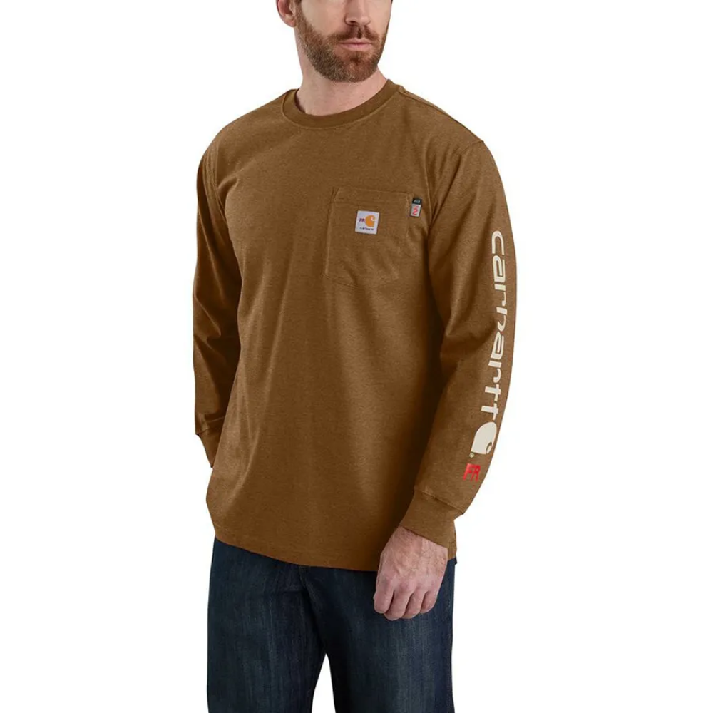 Carhartt Mens FR Force Loose Fit Lightweight Long Sleeve T-Shirt