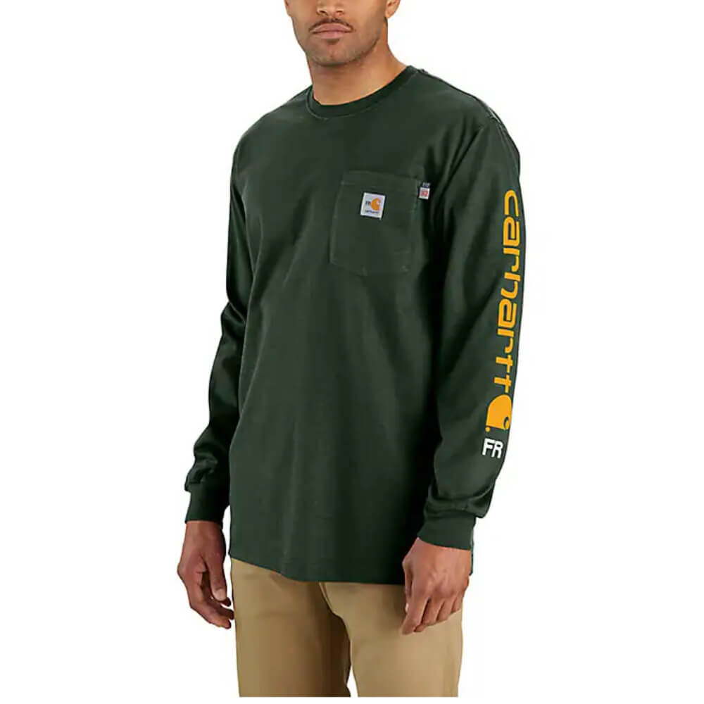 Carhartt Mens FR Logo Graphic T-Shirt Mountain View - 104130-GF8